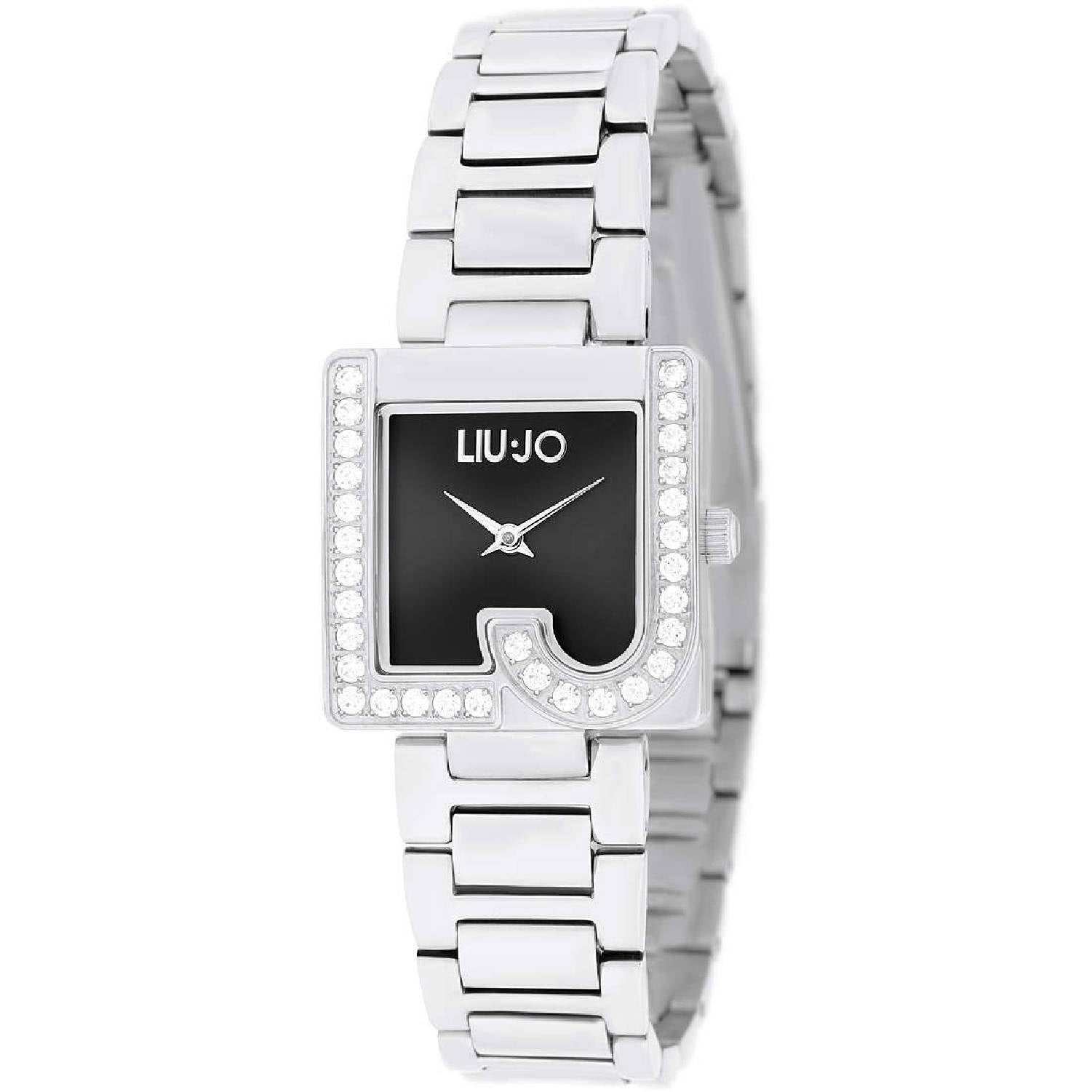 Orologio Donna Liu Jo Giulia Acciaio Zirconi Quarzo Solo Tempo Nero TLJ1821