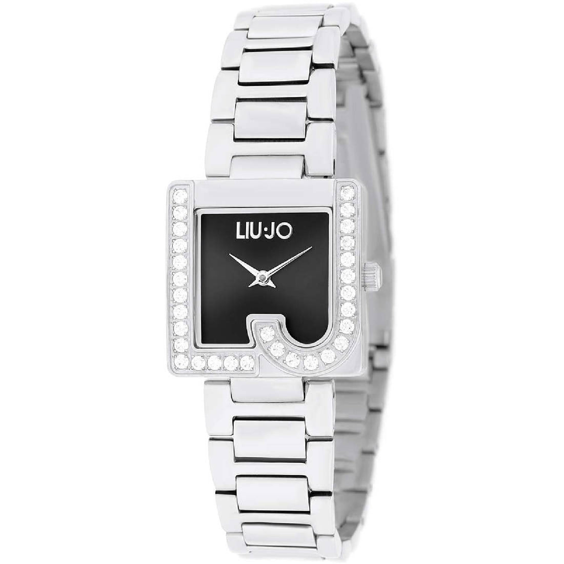 Orologio Donna Liu Jo Giulia Acciaio Zirconi Quarzo Solo Tempo Nero TLJ1821