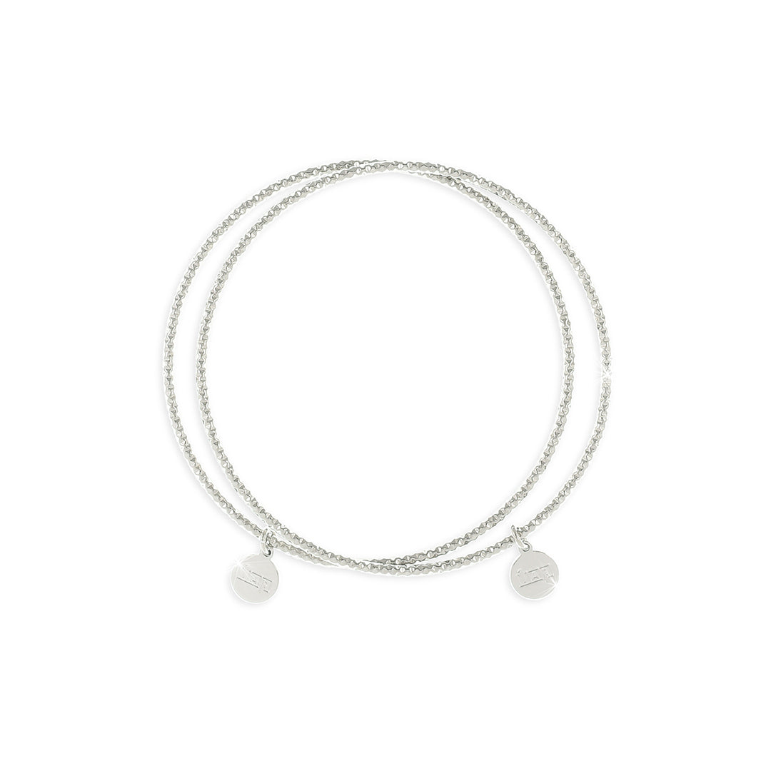 Bracciale Donna Unoaerre Bronzo Lucido Argentato Rigido Sfaccettato 401018