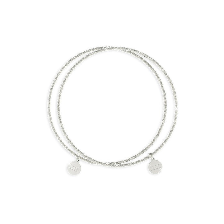 Bracciale Donna Unoaerre Bronzo Lucido Argentato Rigido Sfaccettato 401018