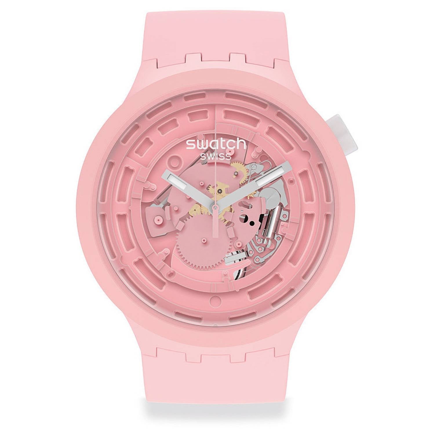 Orologio Donna Swatch Gomma Quarzo Solo Tempo Bioceramic Scheletrato SB03P100