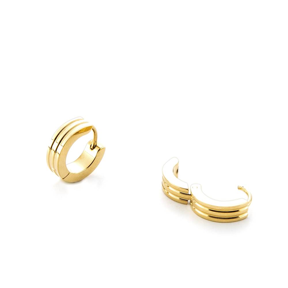 Orecchini Unisex 4US Cesare Paciotti Acciaio Dorato Cerchio 4UOR6253