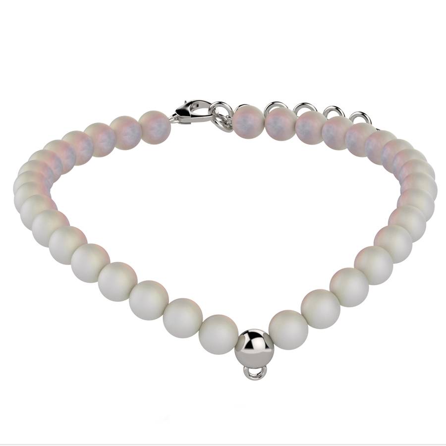 Collare Pets Liu Jo Acciaio Perle Lucide LJP021S/M