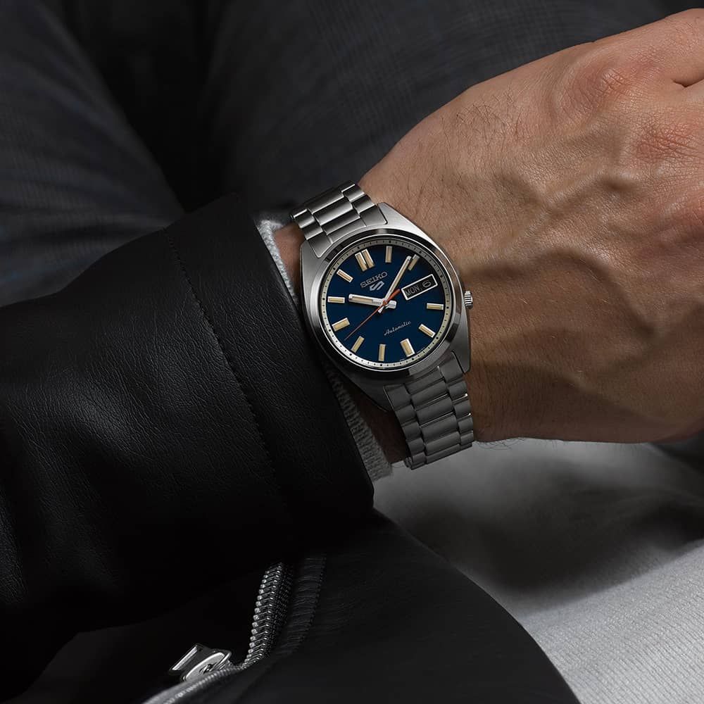 Orologio Uomo Seiko 5 Automatico Blu Riedizione Anni 70 SRPK87K1