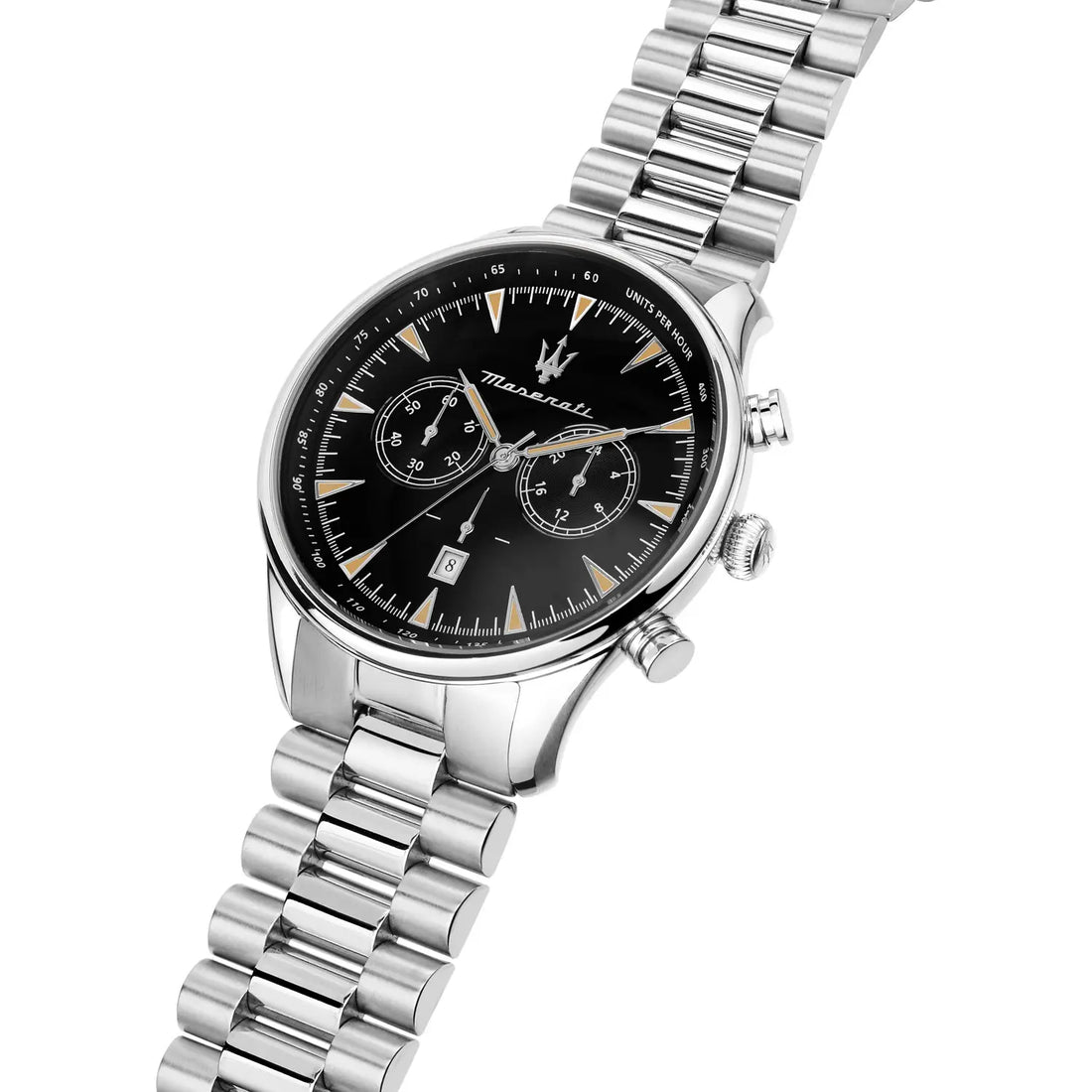 Orologio Uomo Maserati Cronografo Acciaio Quadrante Nero Vetro Minerale R8873646004