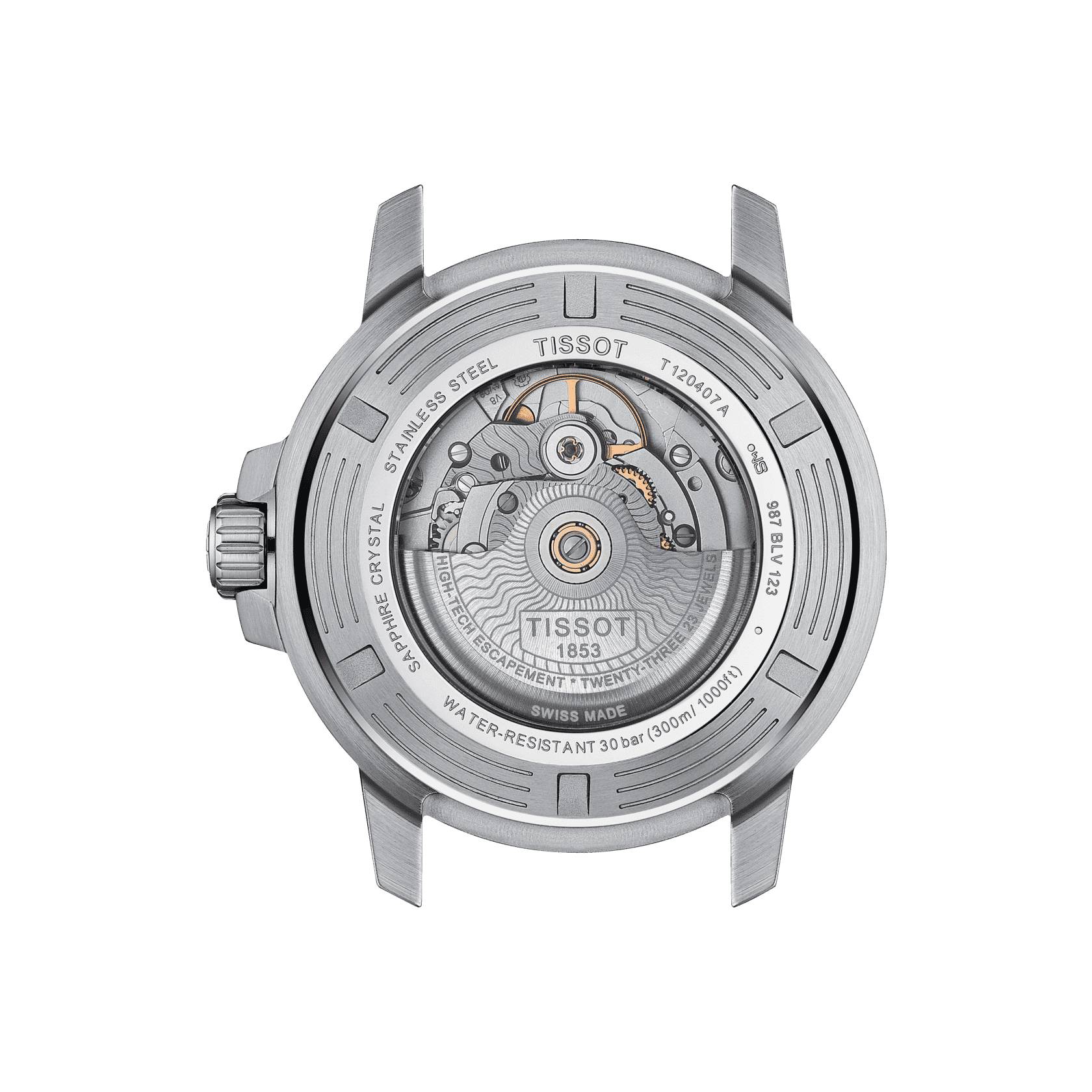 Orologio Acciaio Uomo Tissot Data Movimento automatico Svizzero T1204071104103