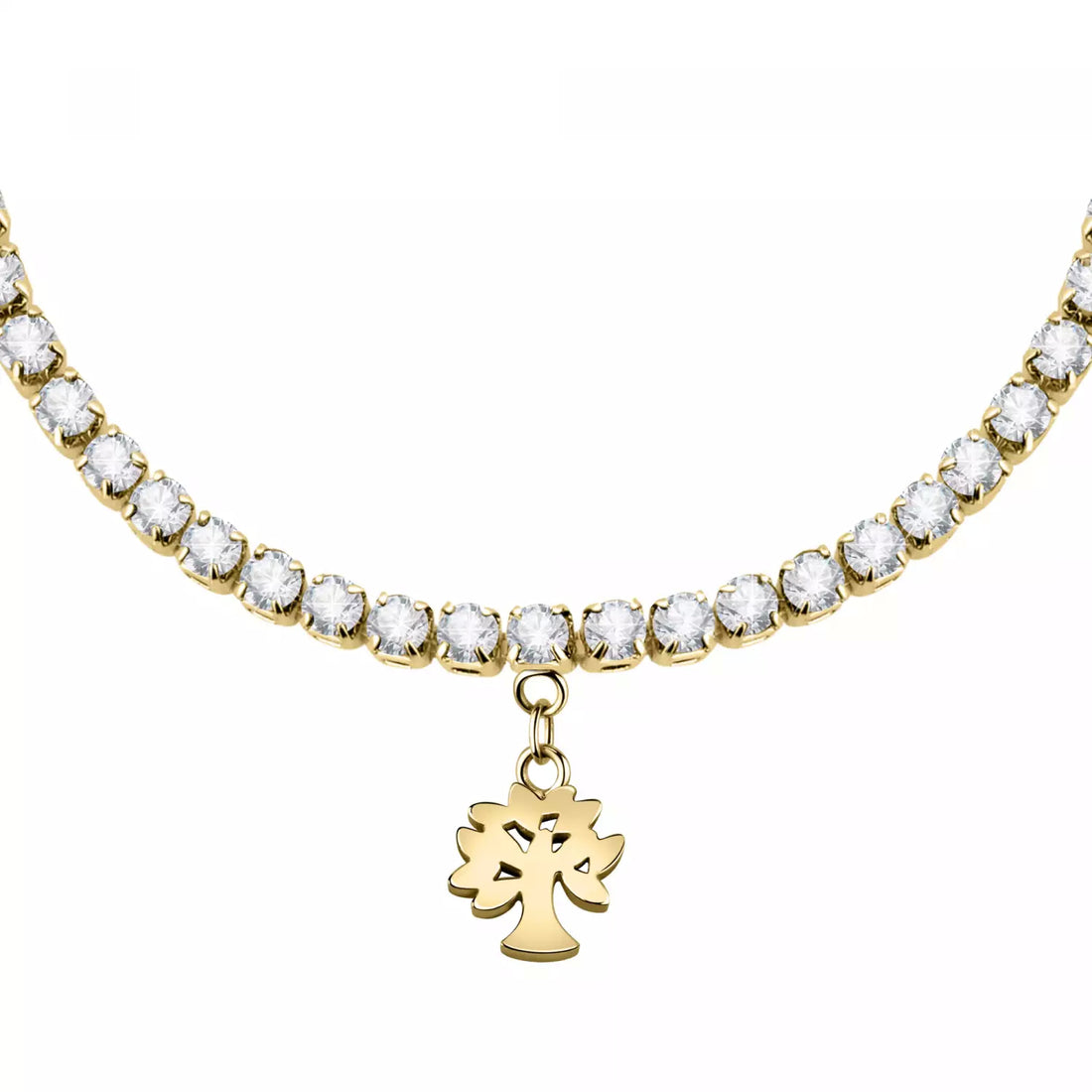 Bracciale Donna La Petite Story Acciaio Dorato Con Zirconi Bianchi Charm Albero LPS05ASF31