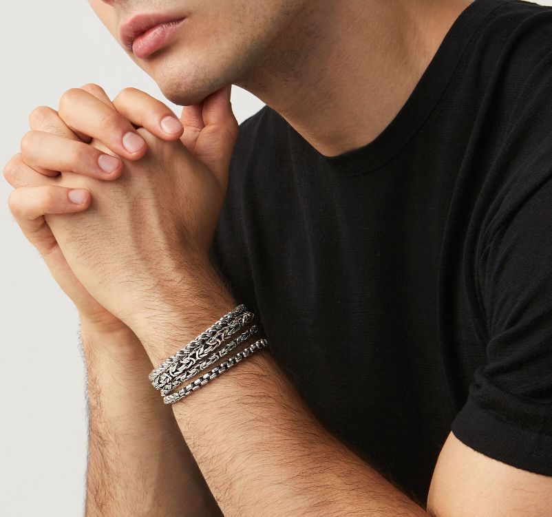 Bracciale Uomo Giovanni Raspini Argento 925 Maglia Forzatina Veneziana 09323L