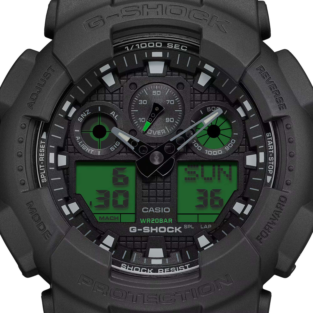 Orologio Uomo Casio G-SHOCK Nero Verde GA-100BEG-1AER