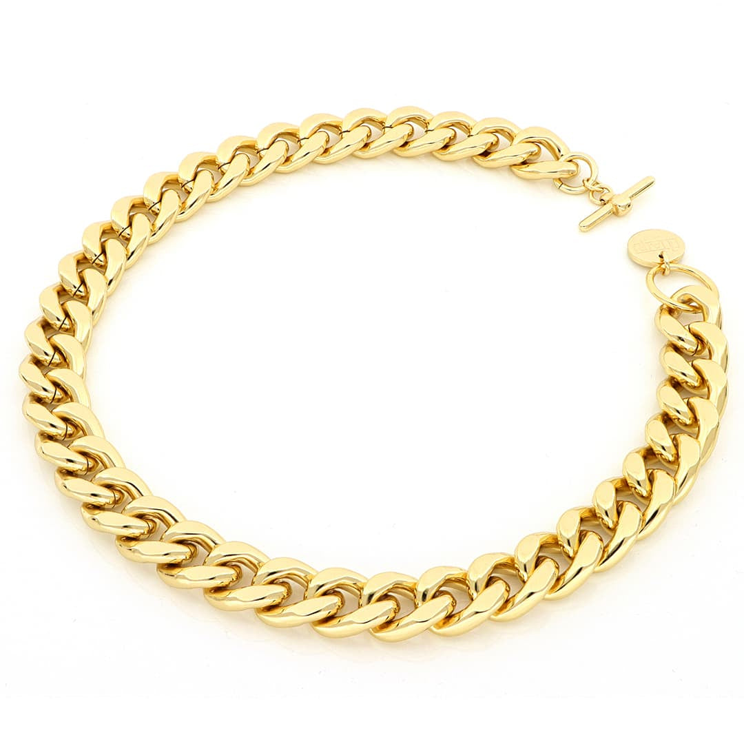 Collana Donna Unoaerre Bronzo Lucido Dorato Catena Groumette Girocollo 497962