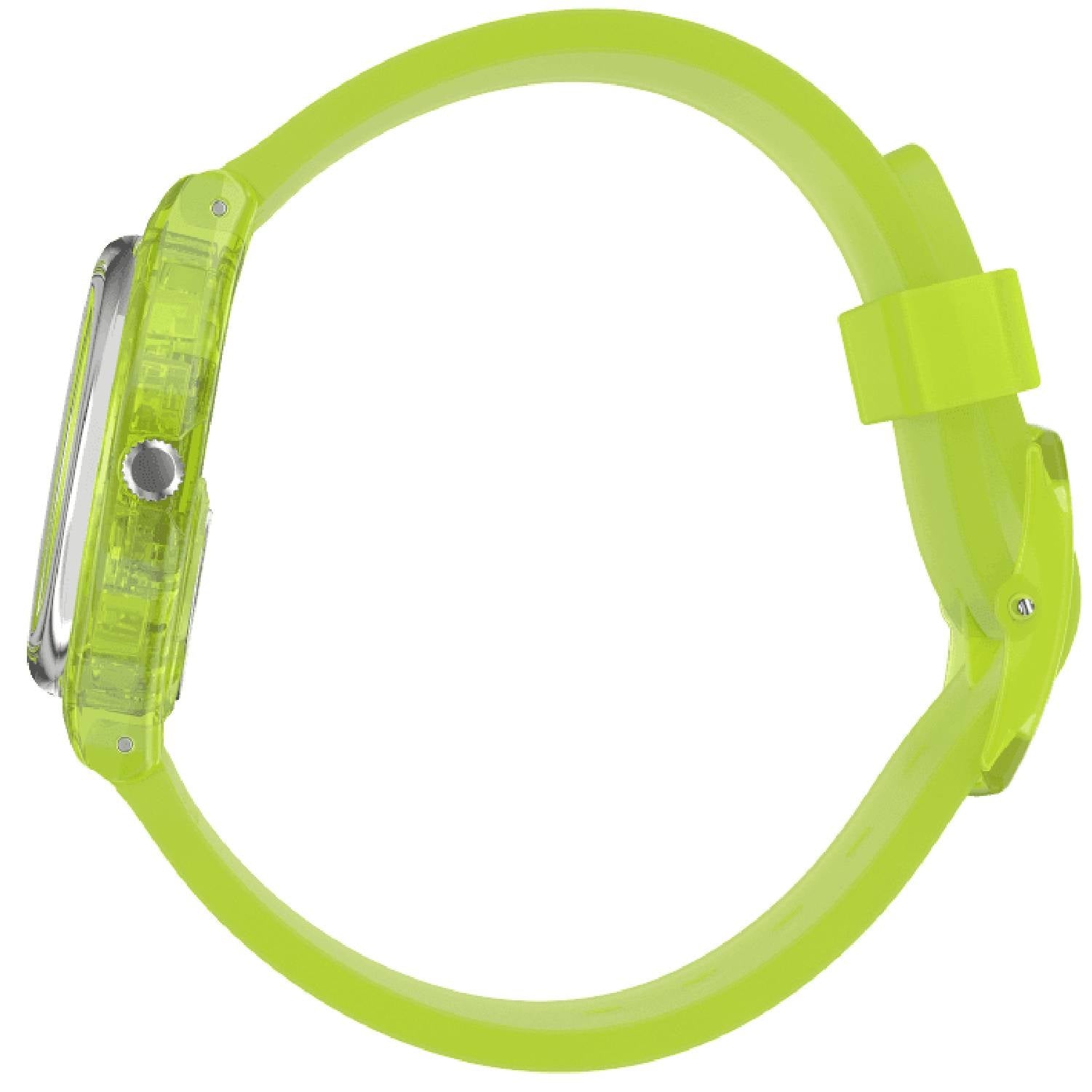 Orologio Donna Gomma Silicone Swatch Quarzo Solo Tempo Verde Scheletrato GG227