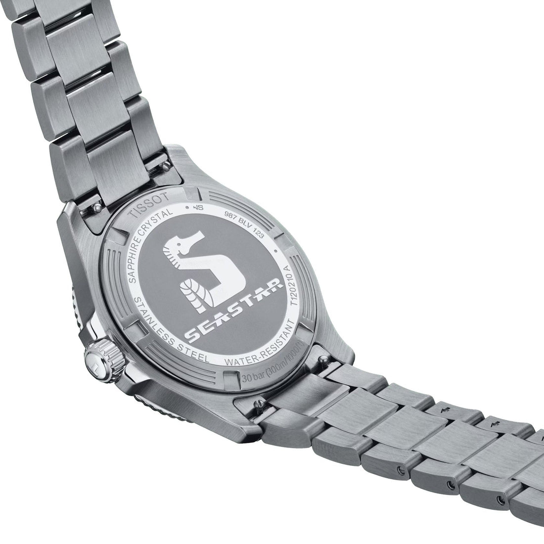 Orologio Uomo Tissot Quarzo Solo Tempo Acciaio Seastar Nero 300 m T1204101105100