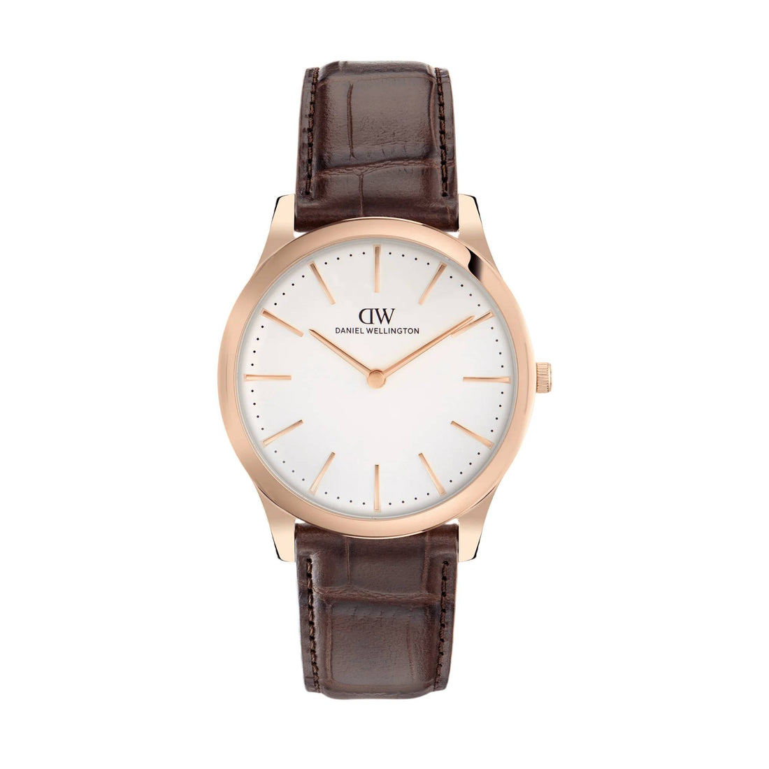 Orologio Uomo Daniel Wellington Pathfinder Pelle Marrone Acciaio Rosè DW00100984