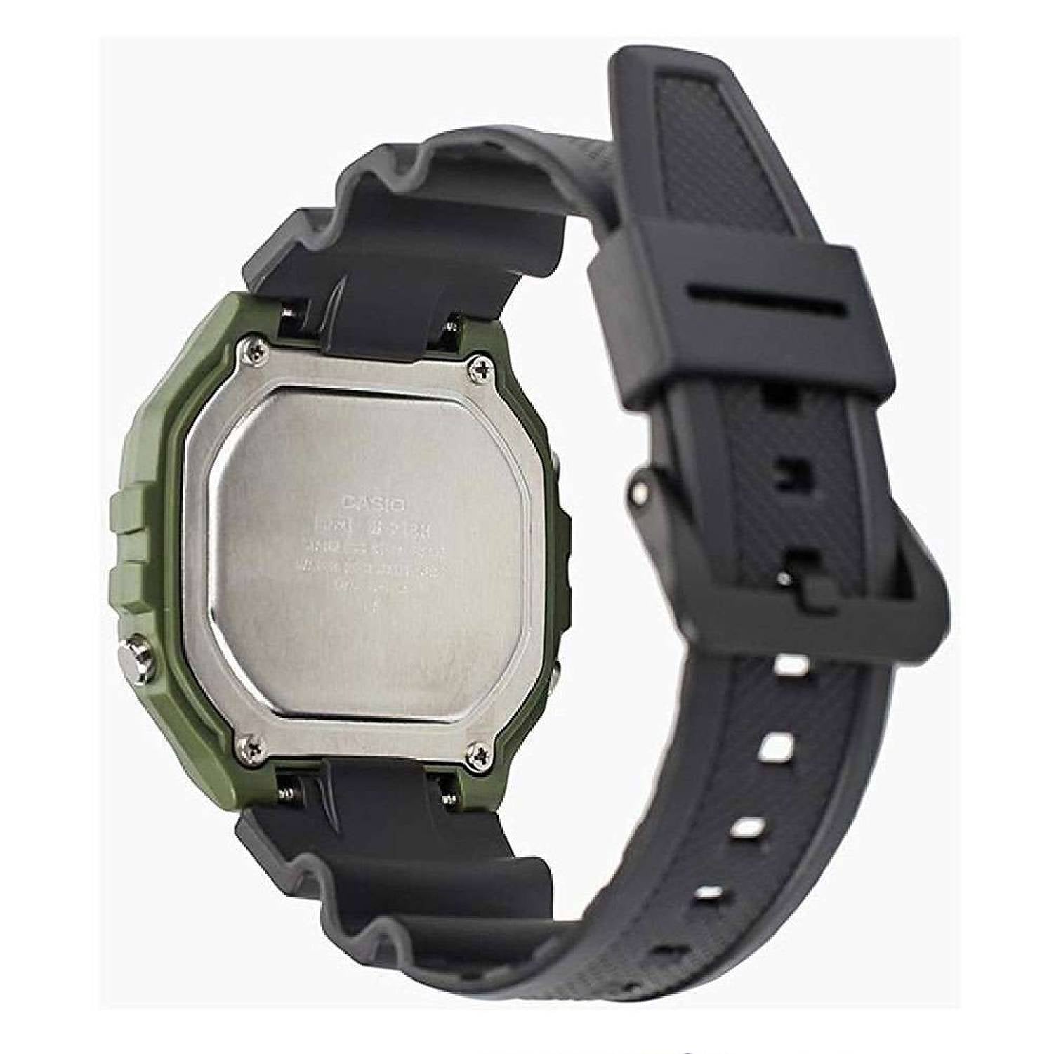 Orologio Uomo Casio W-218H-3AVEF Digitale Verde Nero Quarzo Cronografo Timer