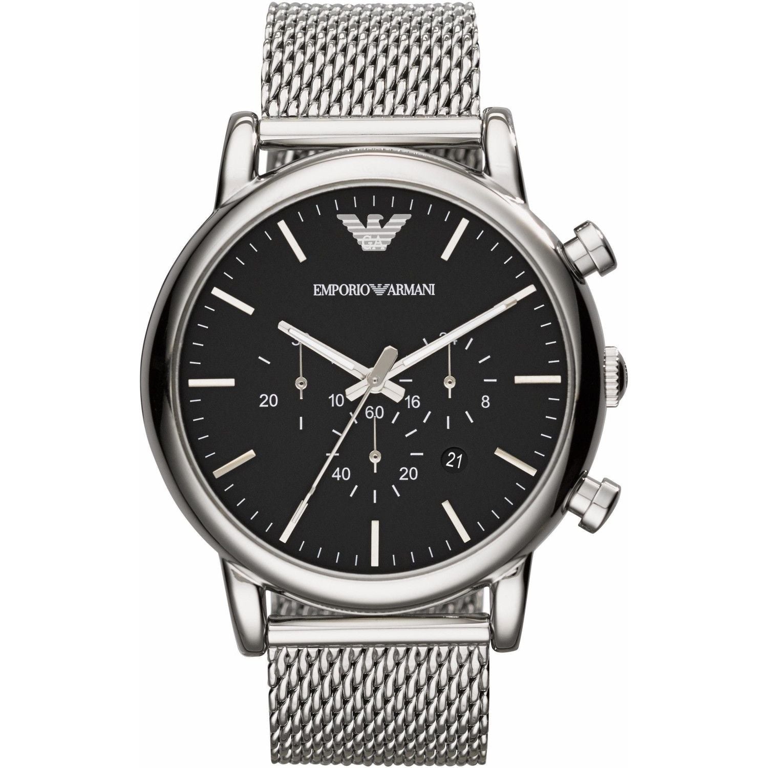 Orologio Uomo Emporio Armani Cronografo  Cinturino Milano Fondo Nero ART11104