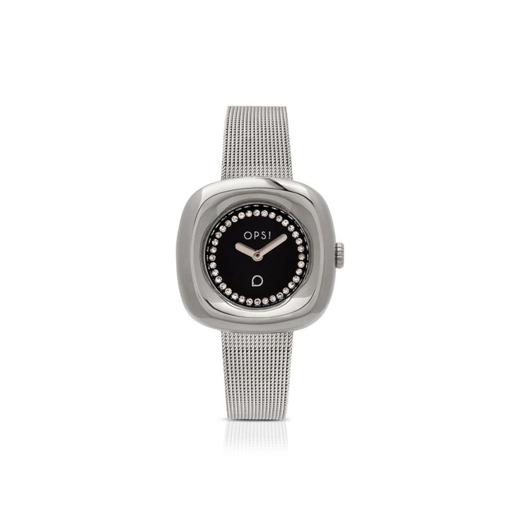 Orologio Donna Ops Curvy Acciaio Quarzo Solo Tempo Nero OPSPW-1078