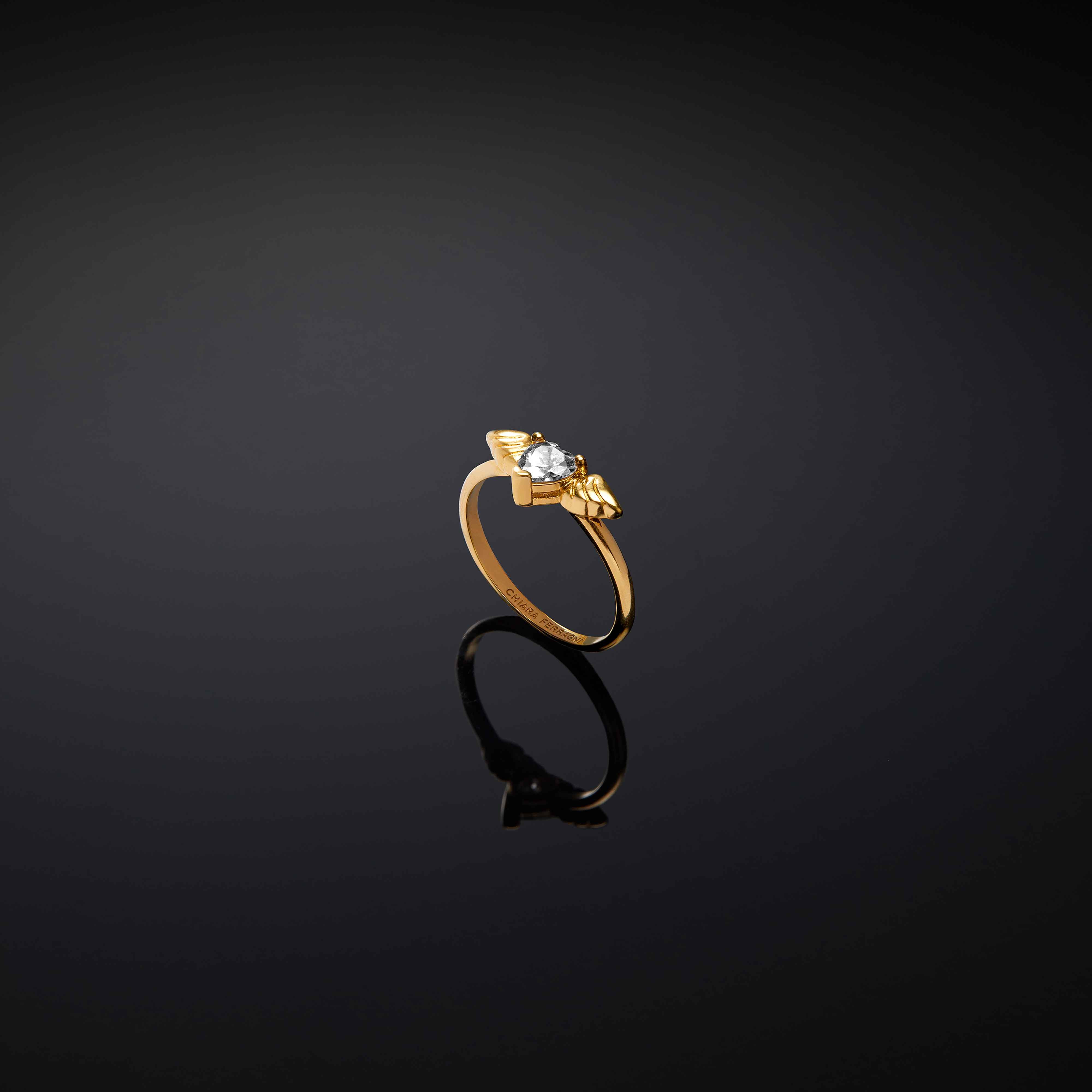 Anello Donna Chiara Ferragni Acciaio Dorato Cuore Alato J19AVH08016
