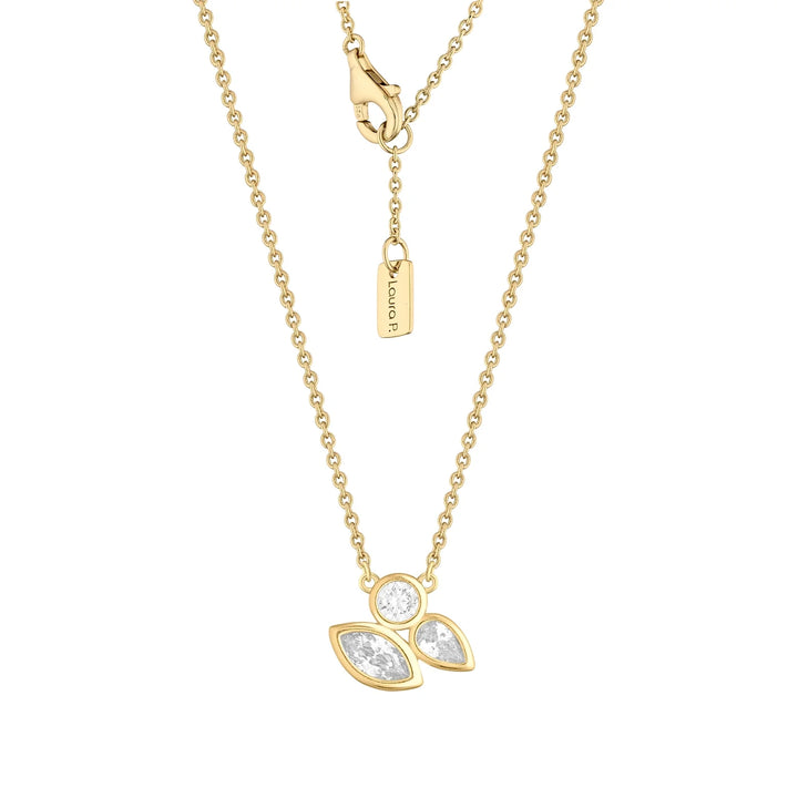 Collana Donna Laura P. Argento Dorato 925 Zirconi Bianchi CL0265GB