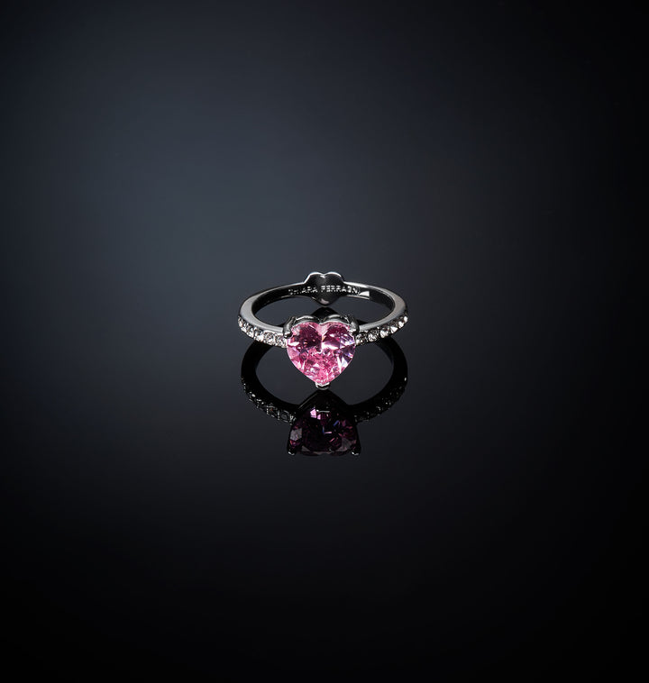 Anello Donna Chiara Ferragni con Zircone Rosa a forma di cuore