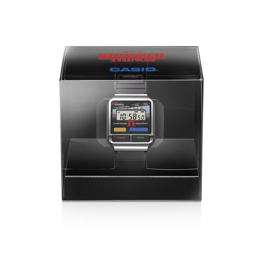 Orologio Unisex Casio Acciaio Nero Quarzo Digitale Stranger Things A120WEST-1AER