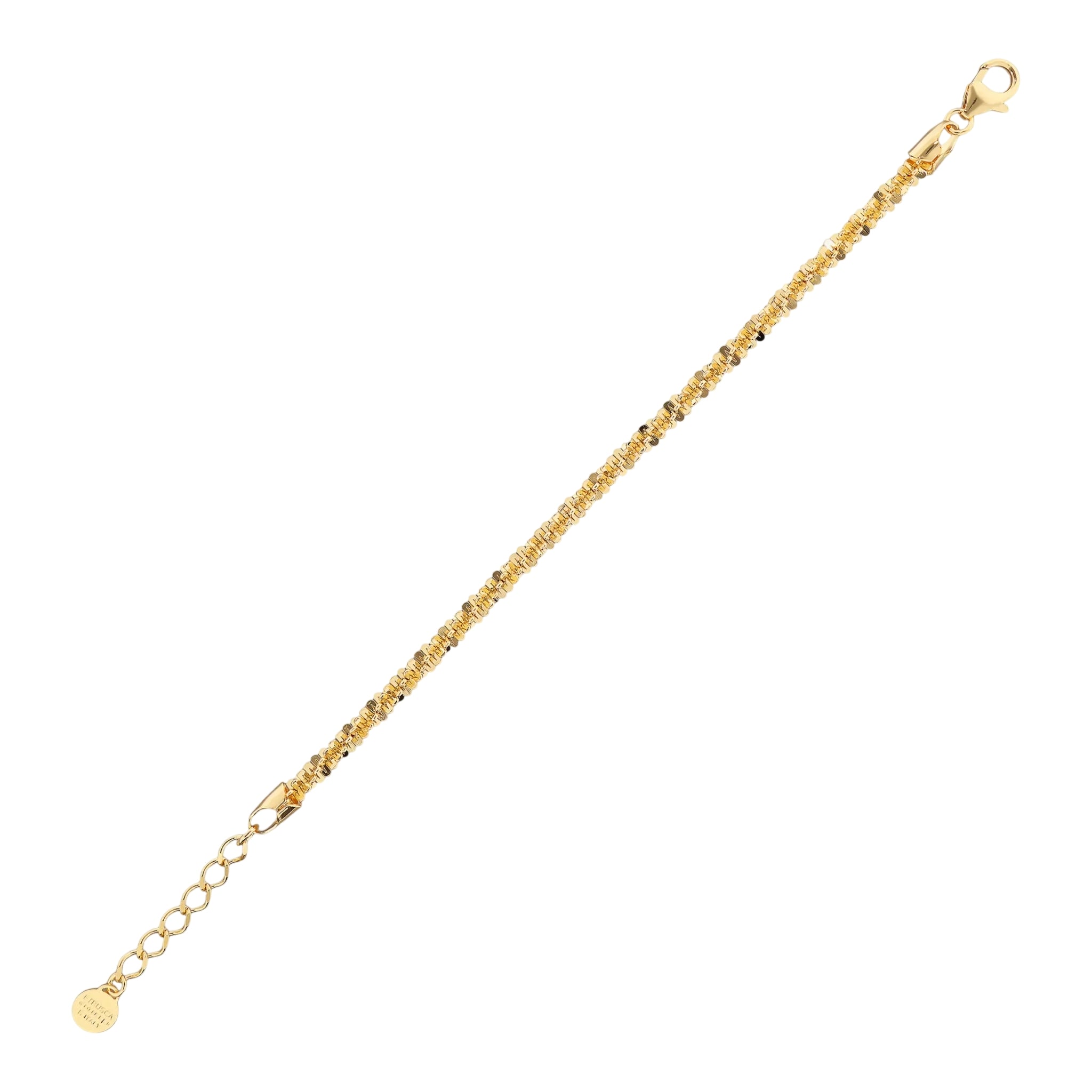 Bracciale Donna Etrusca Bronzo Dorato Catena Sfaccettata WSET00881.YG