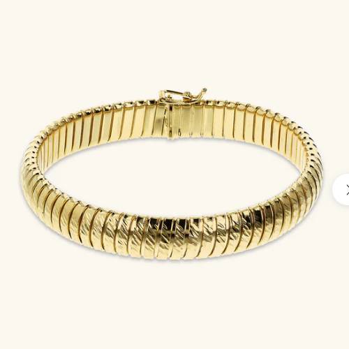 Bracciale Donna Etrusca Tubogas con Superficie Lavorata In Lega Placcata Oro Giallo 18kt WSET00752.YG