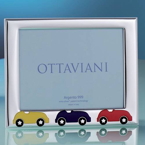 Portafoto Ottaviani Argento 999 Bimbo Macchinine 10x15 7018BC