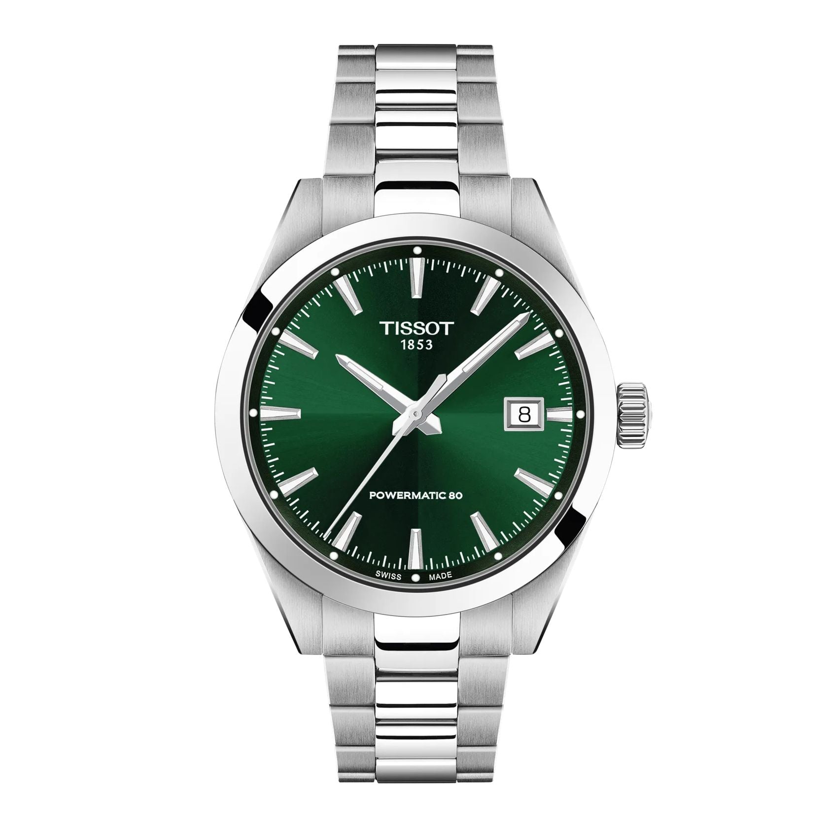Orologio Uomo Tissot Gentleman 38 mm Powermatic 80 Verde T1658071109100