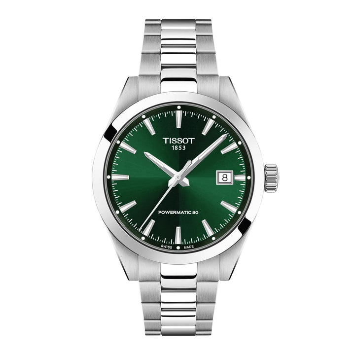 Orologio Uomo Tissot Gentleman 38 mm Powermatic 80 Verde T1658071109100