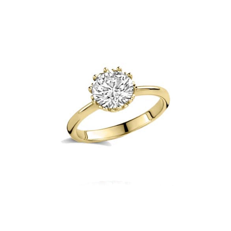 Anello Donna Liu Jo Acciaio dorato Con Zircone biancho  LJ2581M14