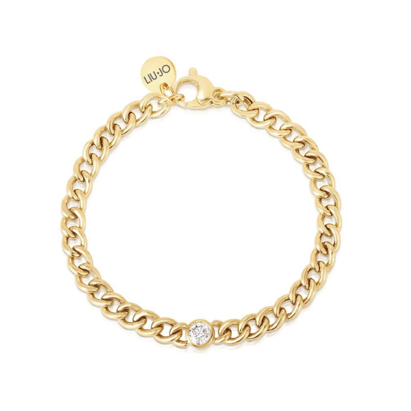 Bracciale Donna Liu Jo Acciaio Dorato Groumette Punto Luce LJ2312