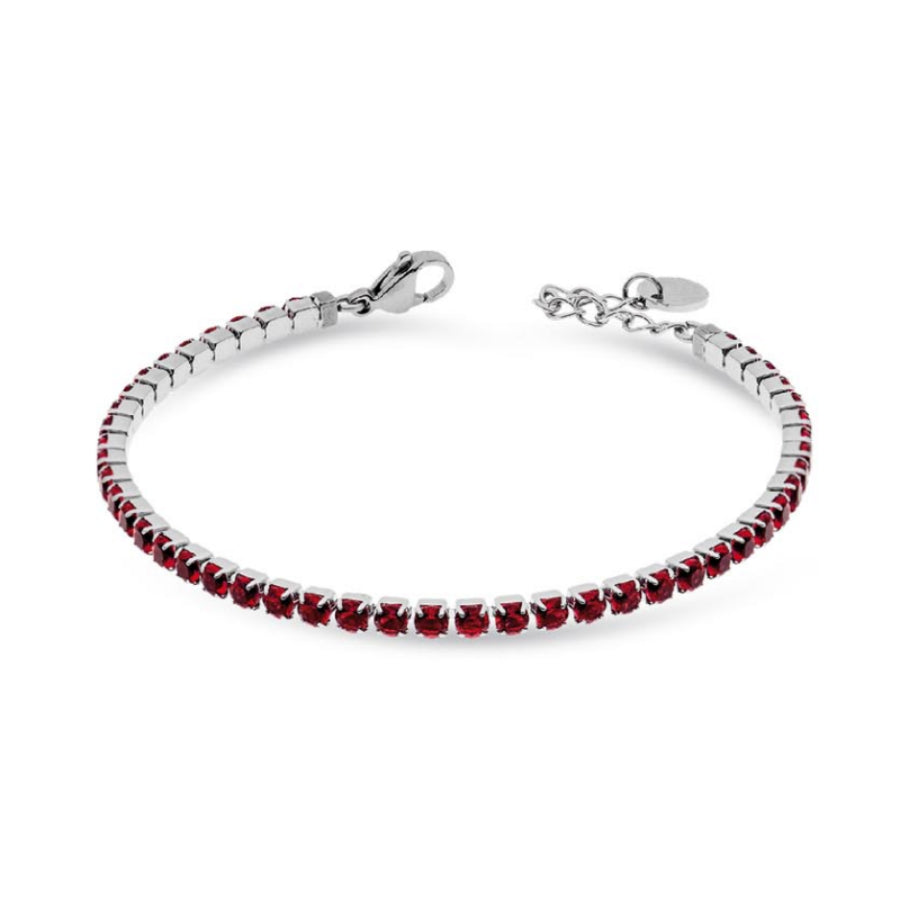 Bracciale Donna Liu Jo Acciaio Tennis Zirconi Rossi 3 MM LJ2419