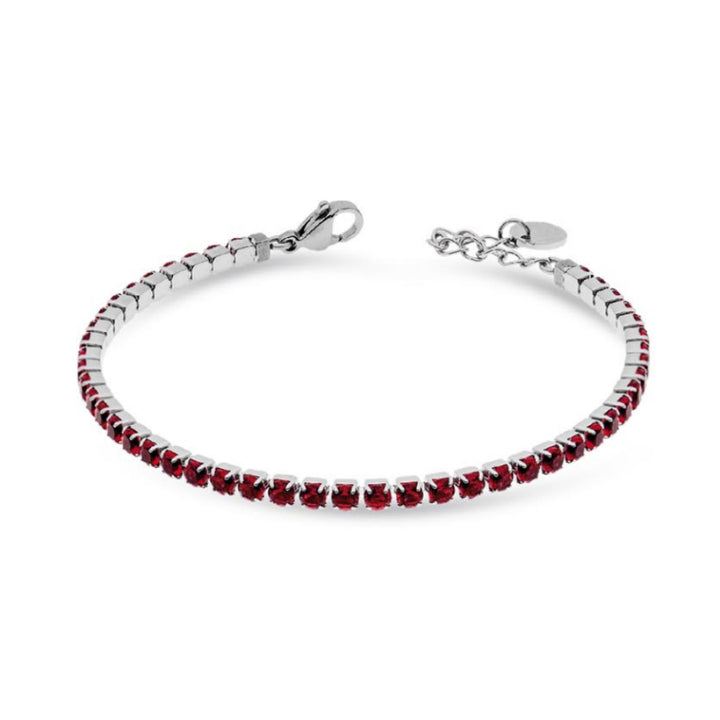 Bracciale Donna Liu Jo Acciaio Tennis Zirconi Rossi 3 MM LJ2419