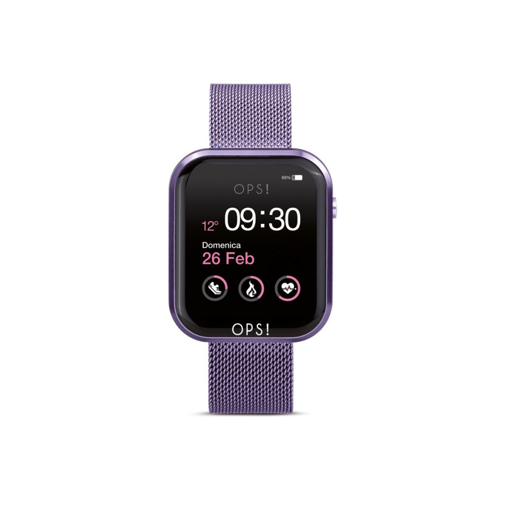 Orologio Unisex Ops Object Smartwatch Call Acciaio Lilla Maglia Milano OPSSW-18