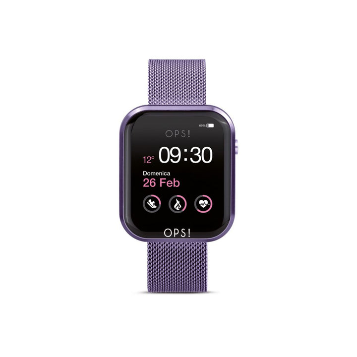 Orologio Unisex Ops Object Smartwatch Call Acciaio Lilla Maglia Milano OPSSW-18