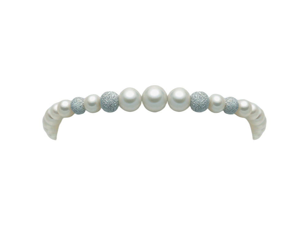 Bracciale Donna Miluna Perle Con 4 Inserti In Oro Bianco  PBR1771V