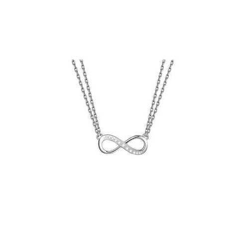 Collana Donna Liu Jo Acciaio Catena Infinito Zirconi Bianchi LJ2513