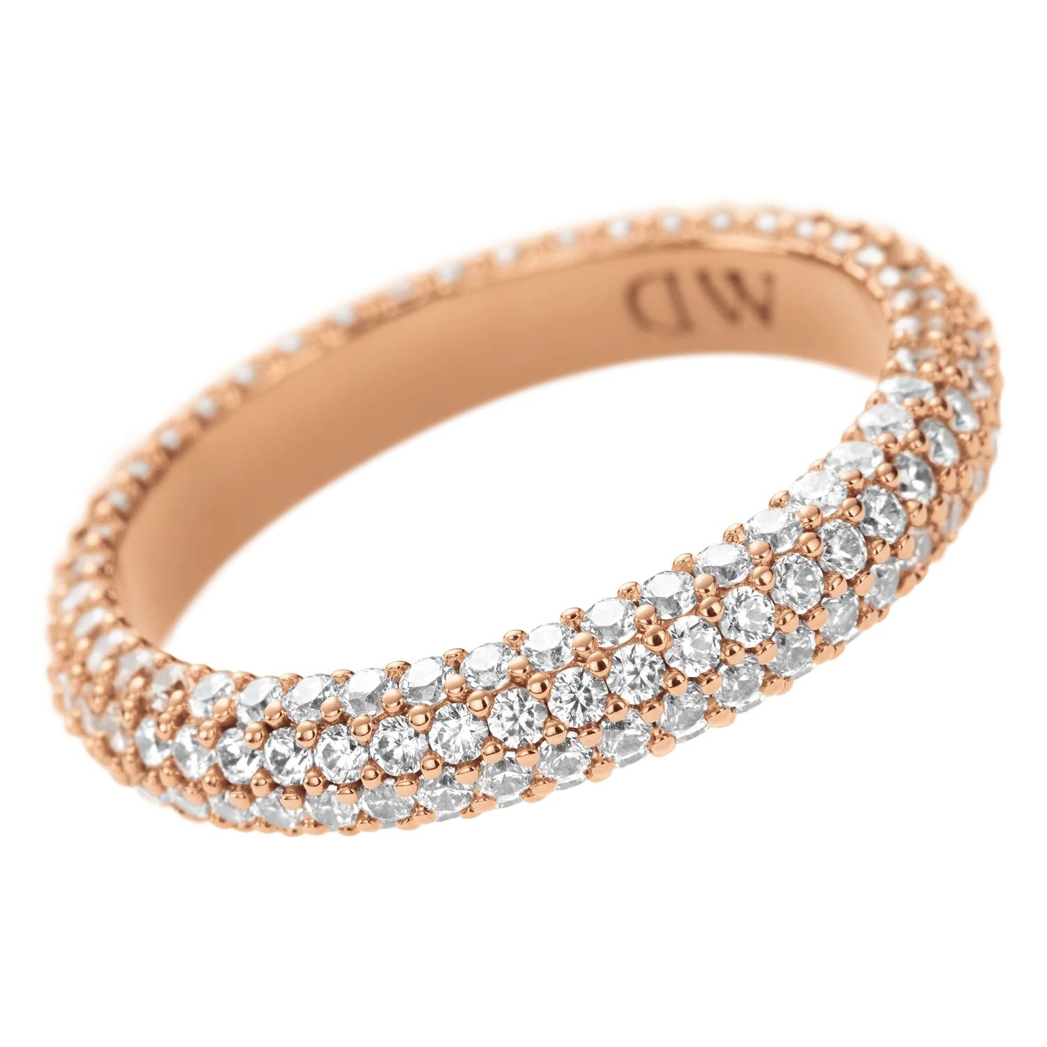 Anello Donna Daniel Wellington Rosè Pavè Zirconi Crystal Misura 10 DW00400629