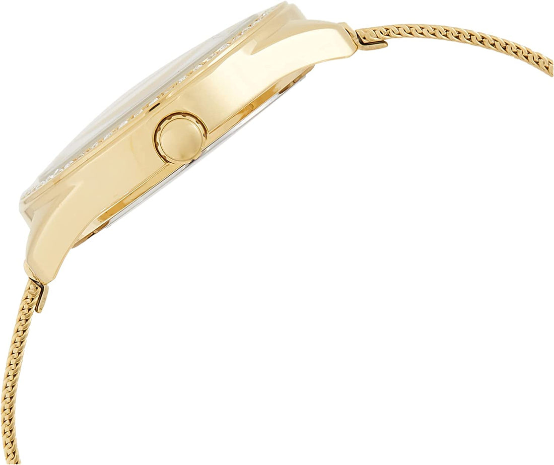Orologio Donna Guess Quarzo Solo Tempo Acciaio Dorato Zirconi Triangolo W1142L2