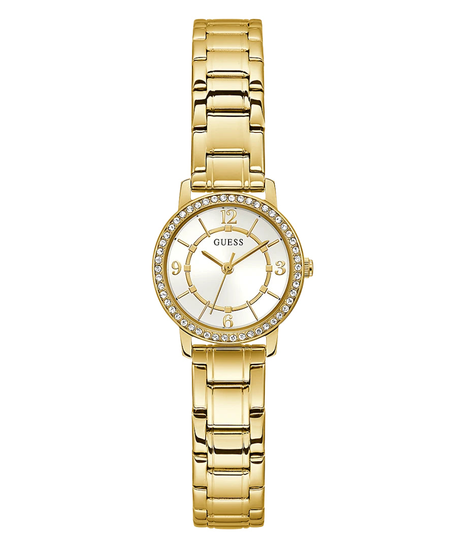 Orologio Donna Guess Quarzo Solo Tempo Zirconi Acciaio Dorato GW0468L2