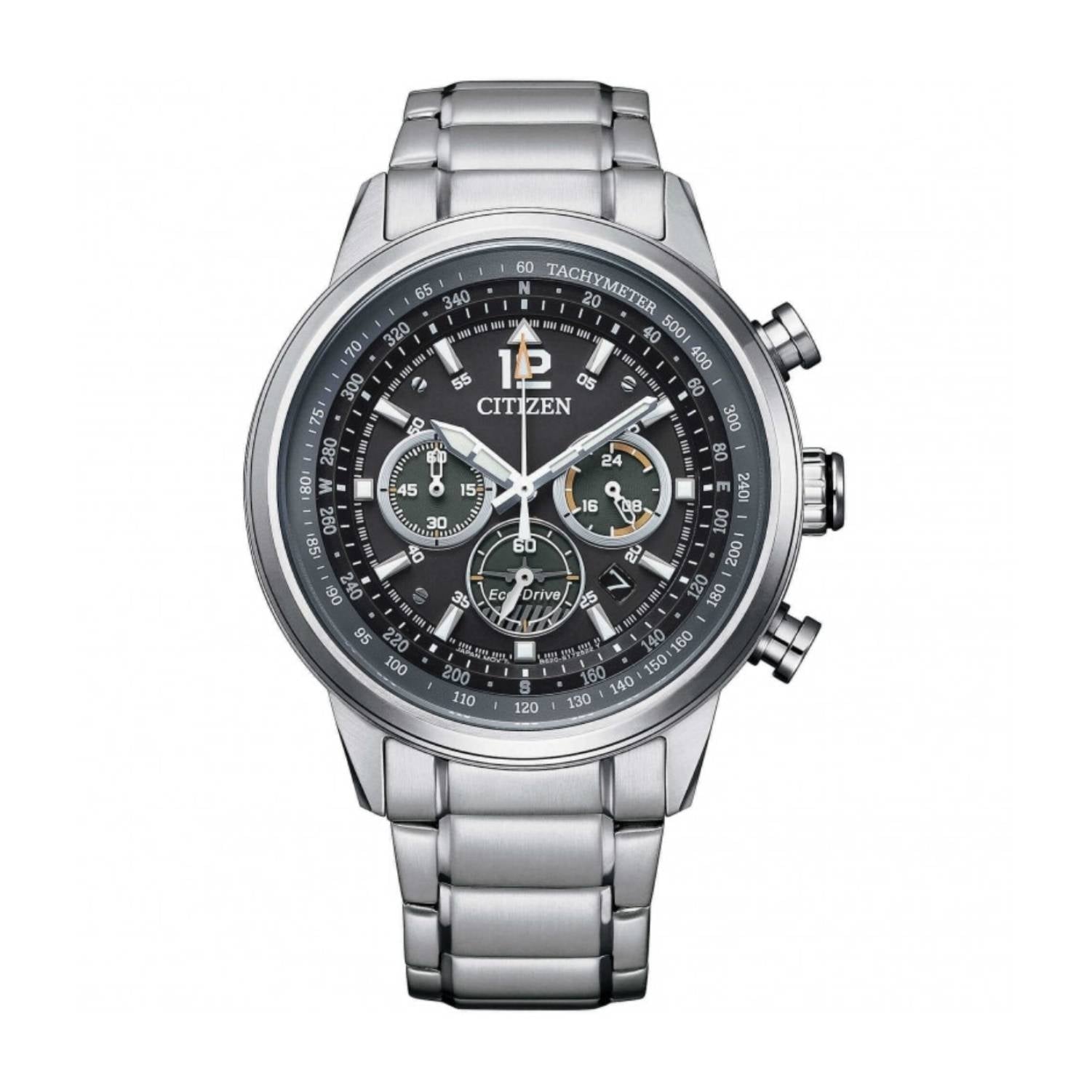 Orologio Uomo Acciaio Citizen Aviator Eco Drive Cronografo Tachimetro CA4470-82E
