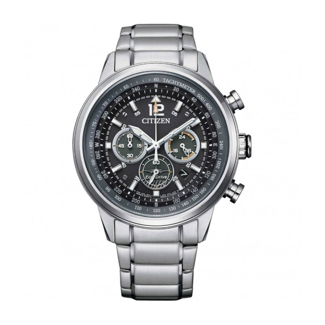 Orologio Uomo Acciaio Citizen Aviator Eco Drive Cronografo Tachimetro CA4470-82E