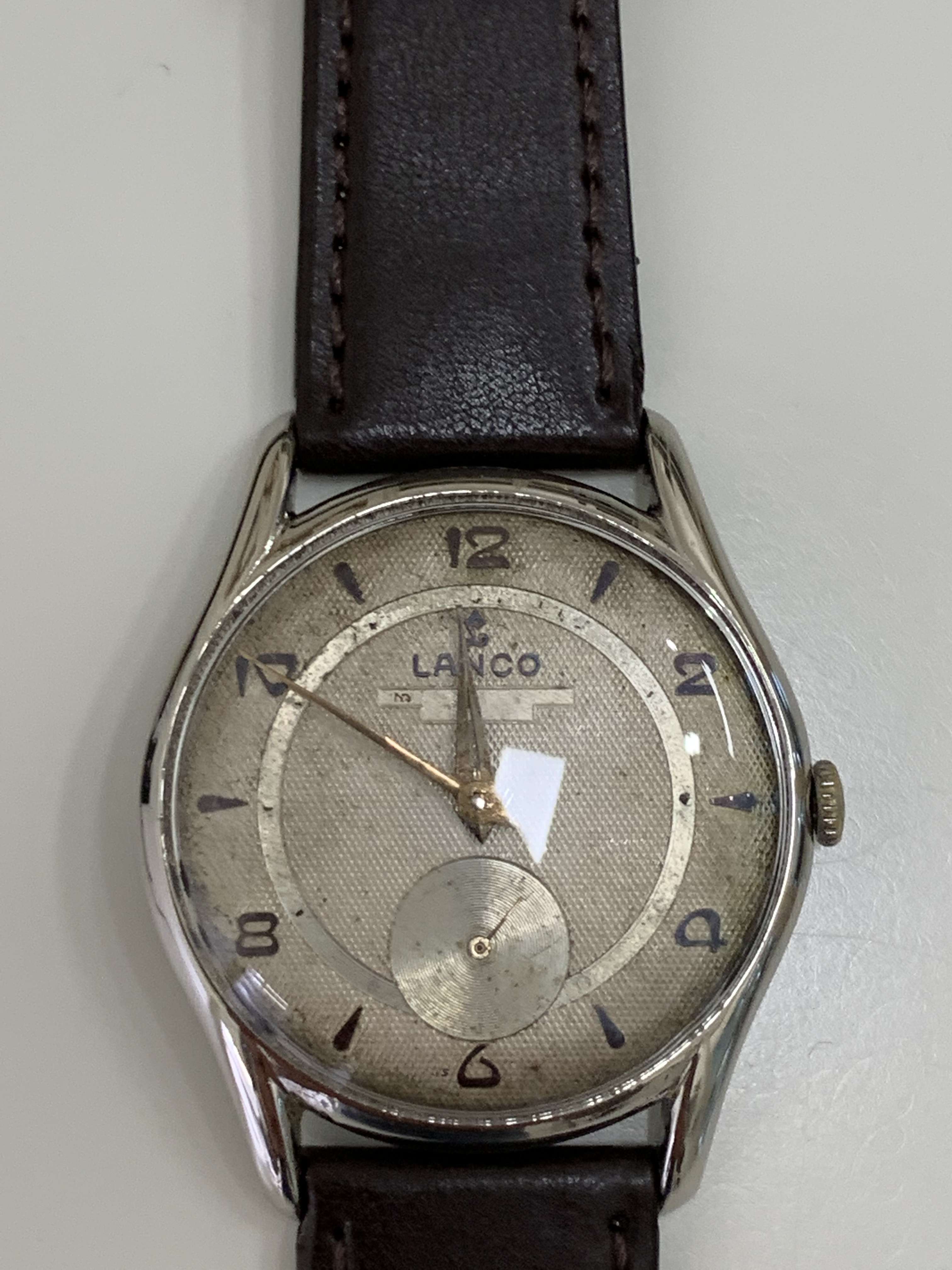 Orologio Uomo Vintage Meccanico Carica Manuale Lanco 1305 Mod 11 Cassa 37
