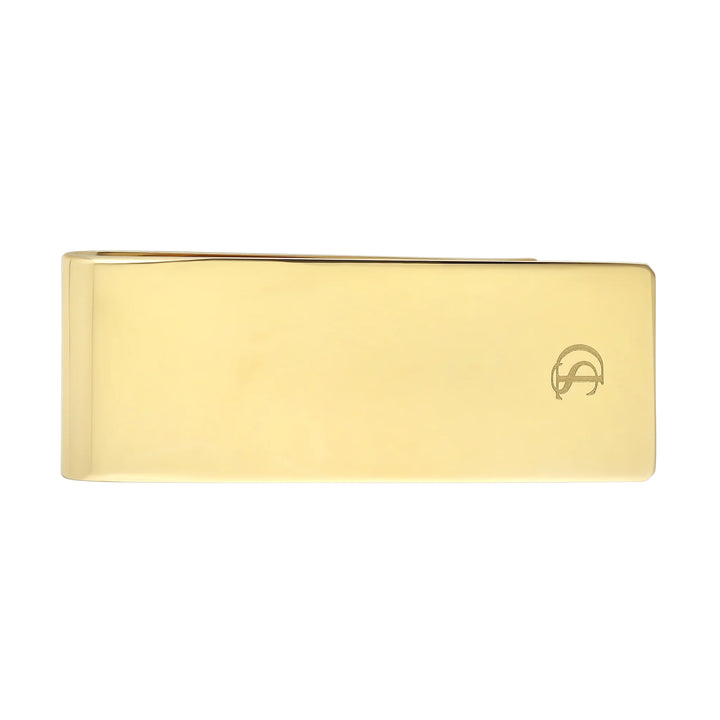 Fermasoldi Uomo Dupont Pinza Acciaio Dorato Logato Inciso 003122