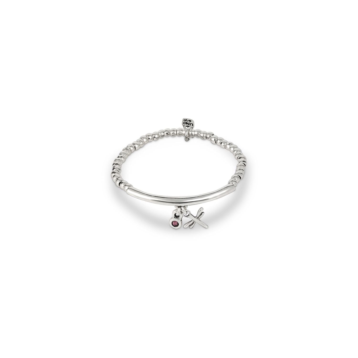 Bracciale Donna Uno De 50 Cristallo Viola Libellula Semirigido Catena PUL2206MTL0000M