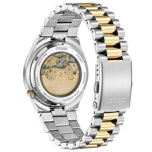 Orologio Uomo Citizen Automatico Acciaio Bicolore Nero Data NJ0150-81L