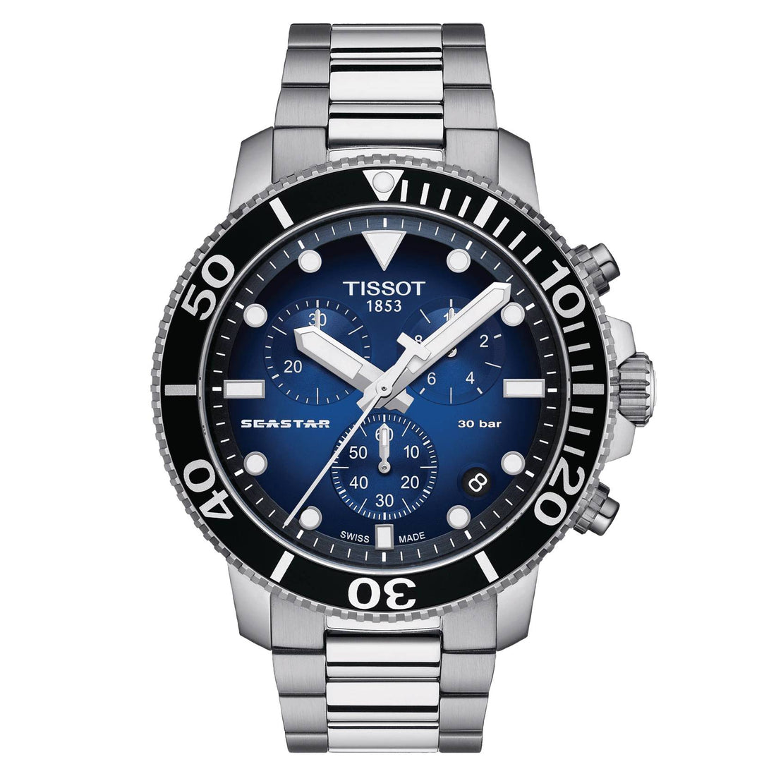 Orologio Acciaio Uomo Tissot Seastar 1000 Chronograph Cronografo T1204171104101
