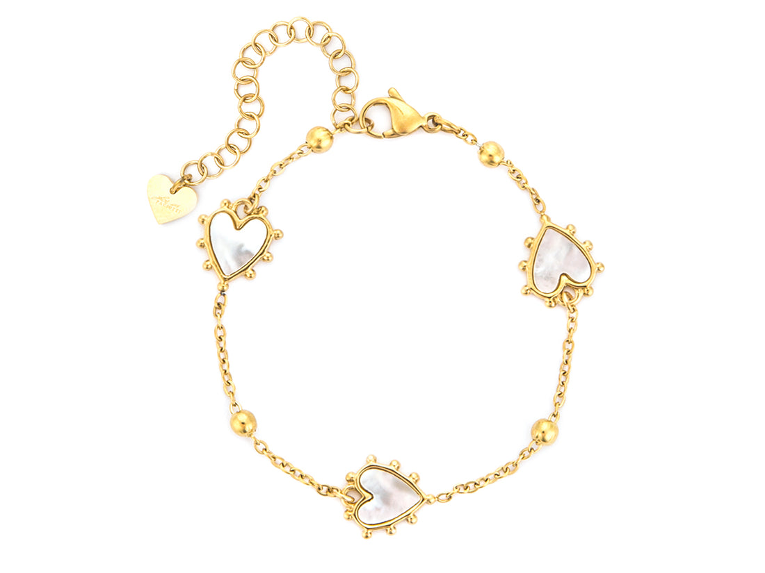 Bracciale Donna Acciaio Dorato 4US Cesare Paciotti Cuori 4UBR7732W