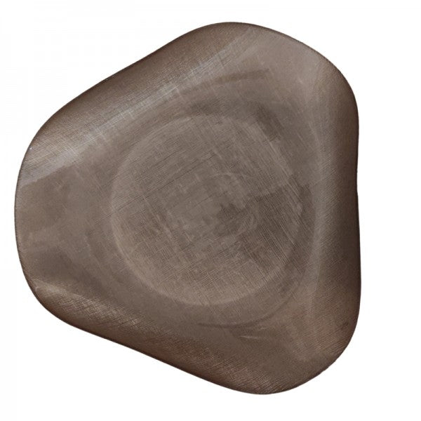 Centrotavola Cristallo Smalto Onlylux Nicchio 20 cm Cioccolata OL02662