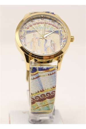Orologio Donna Mizzica Arte  Quarzo Solo Tempo Cinturino Pelle Multicolore